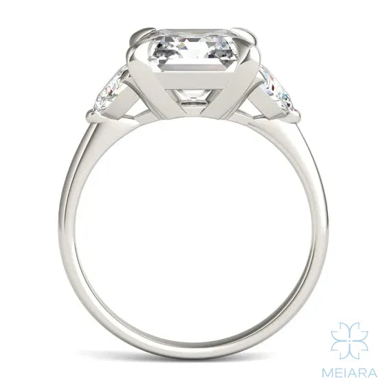 Eve Asscher Claw Prong Three-Stone Ring