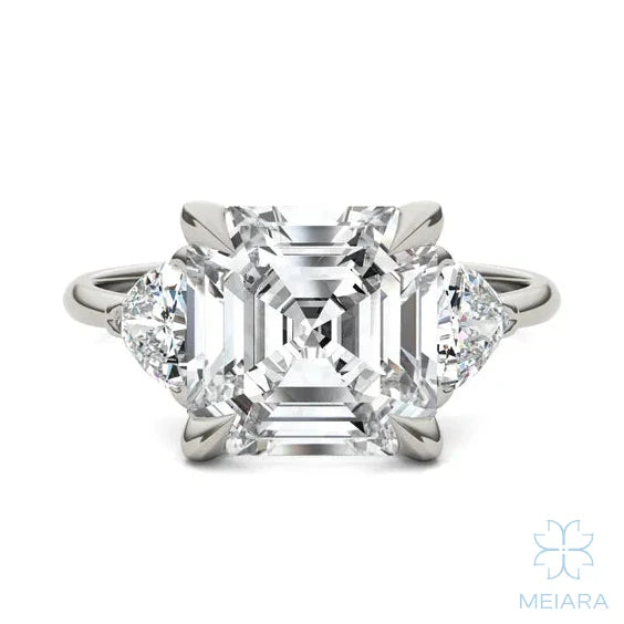 Eve Asscher Claw Prong Three-Stone Ring