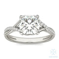 Eve Cushion Twisted Side-Stone Engagement Ring