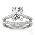 Eve Elongated Cushion Sleek Stylish Side-Stone Bridal Set