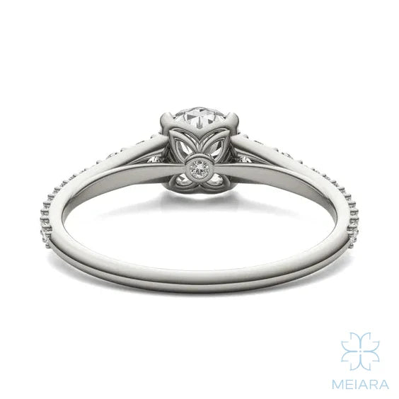 Eve Cushion Graduated Side-Stone Engagement Ring