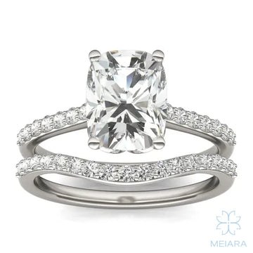 Eve Elongated Cushion Side-Stone Bridal Set