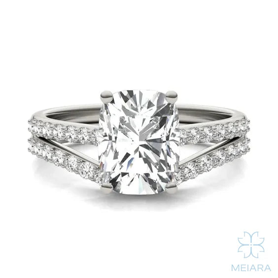 Eve Elongated Cushion Side-Stone Bridal Set