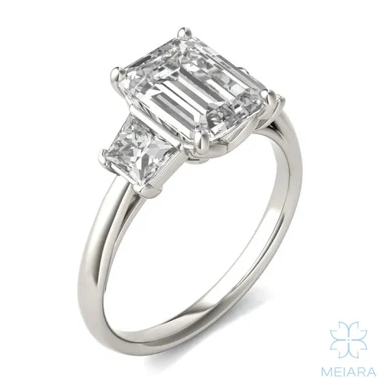Eve Emerald Trapazoid Three-Stone Ring