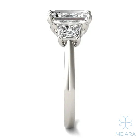 Eve Emerald Trapazoid Three-Stone Ring