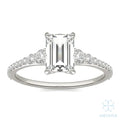 Eve Emerald Graduated Side-Stone Engagement Ring