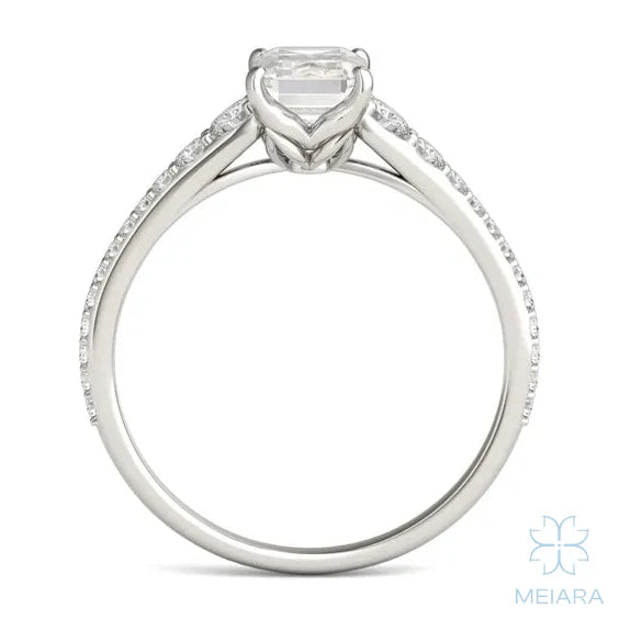 Eve Emerald Graduated Side-Stone Engagement Ring