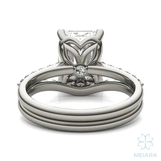 Eve Emerald Side-Stone Bridal Set
