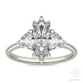Eve Marquise Claw Prong Three-Stone Ring