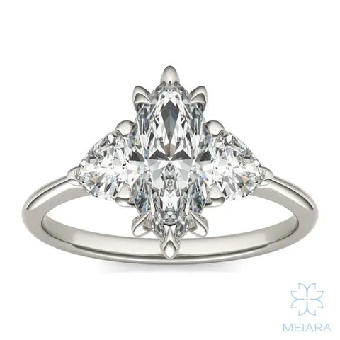 Eve Marquise Claw Prong Three-Stone Ring