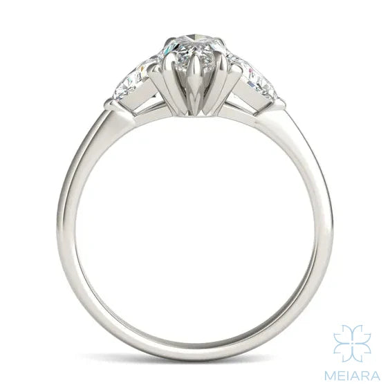 Eve Marquise Claw Prong Three-Stone Ring