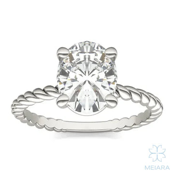 Eve Oval Classic Radiant Rope Solitaire