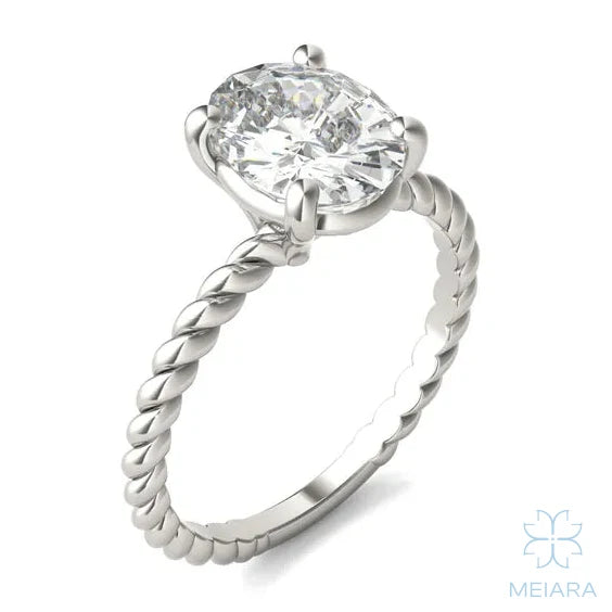 Eve Oval Classic Radiant Rope Solitaire