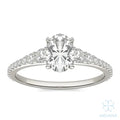 Eve Oval Graduated Side-Stone Engagement Ring