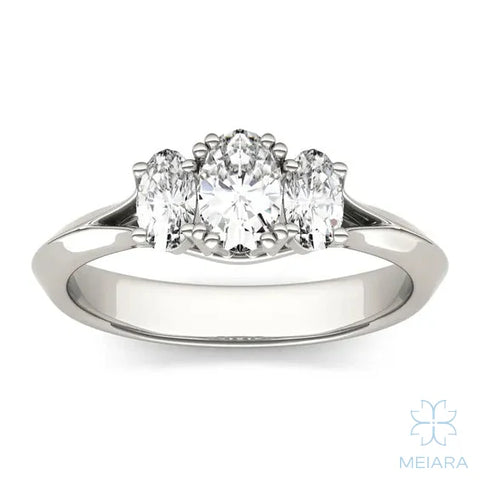 Eve Oval Three Stone Classic Engagement Ring