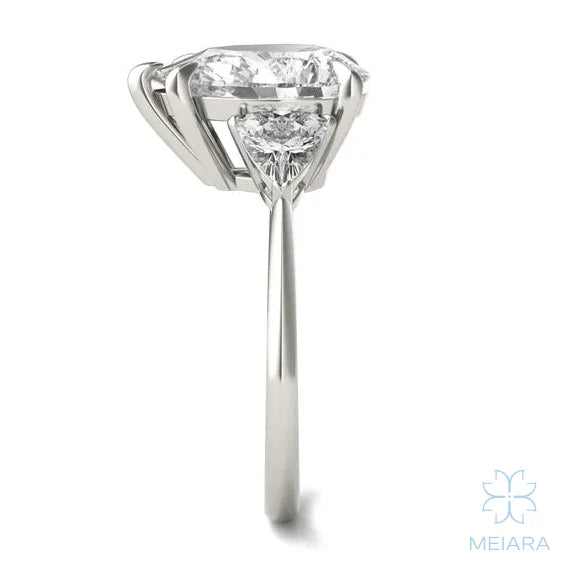 Eve Pear Claw Prong Three-Stone Ring