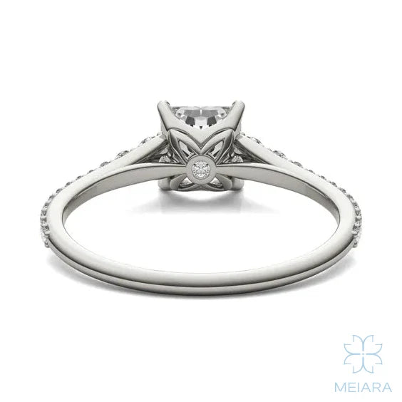 Eve Princess Graduated Side-Stone Engagement Ring