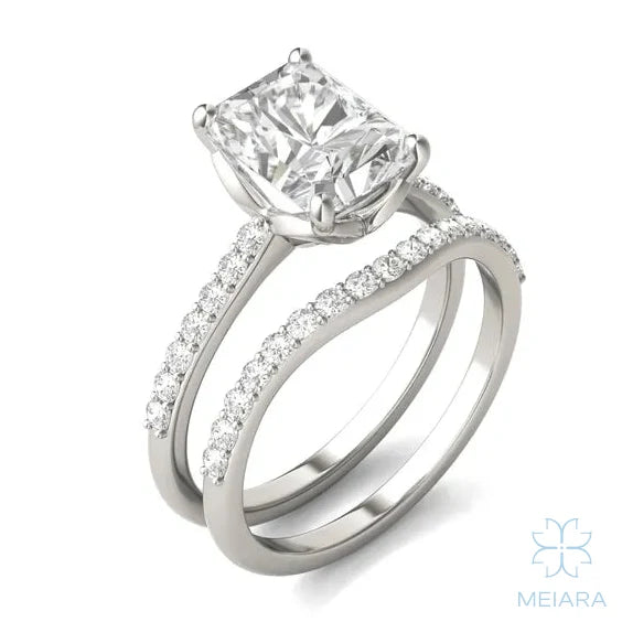 Eve Radiant Sleek Stylish Side-Stone Bridal Set
