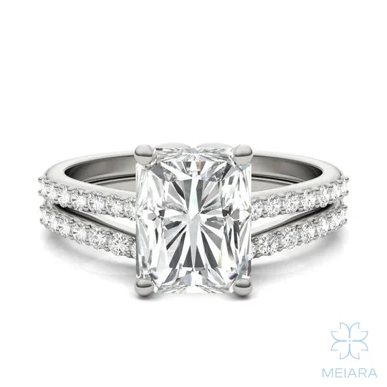 Eve Radiant Sleek Stylish Side-Stone Bridal Set