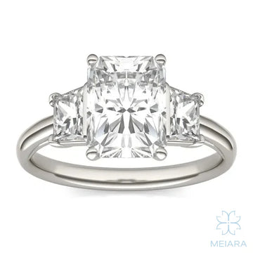 Eve Radiant Trapazoid Three-Stone Ring