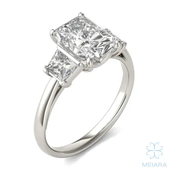 Eve Radiant Trapazoid Three-Stone Ring