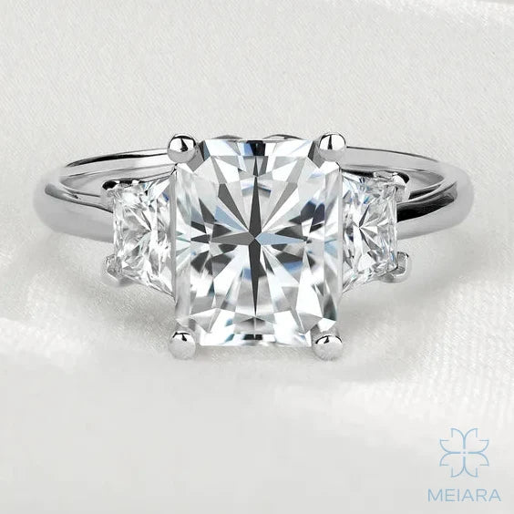 Eve Radiant Trapazoid Three-Stone Ring