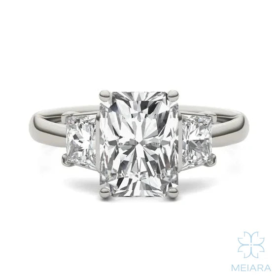 Eve Radiant Trapazoid Three-Stone Ring