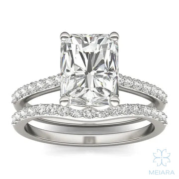 Eve Radiant Side-Stone Bridal Set