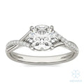 Eve Round Twisted Side-Stone Engagement Ring