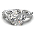 Eve Round Twisted Side-Stone Engagement Ring