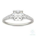 Eve Round Graduated Side-Stone Engagement Ring