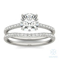 Eve Round Side-Stone Bridal Set