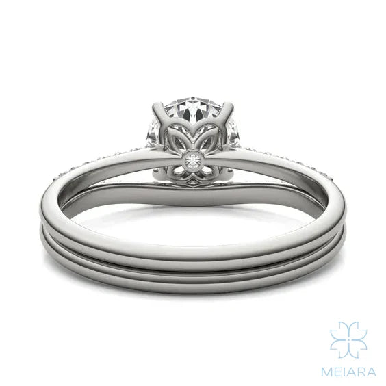 Eve Round Side-Stone Bridal Set