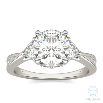 Eve Round Radiant Three-Stone Ring