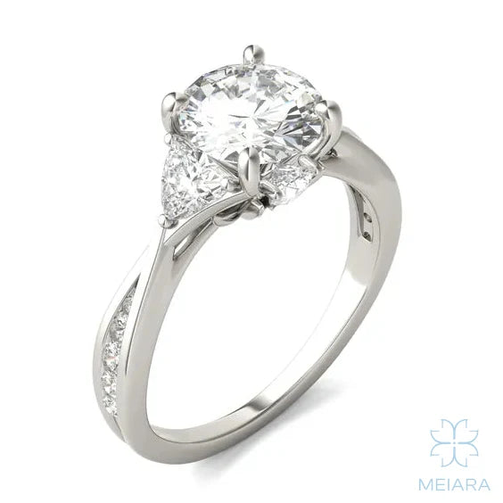 Eve Round Radiant Three-Stone Ring