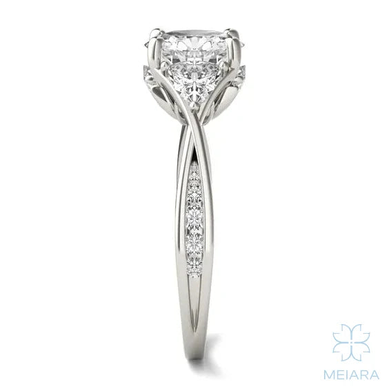 Eve Round Radiant Three-Stone Ring