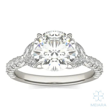 Lume Round Three-Stone Ring