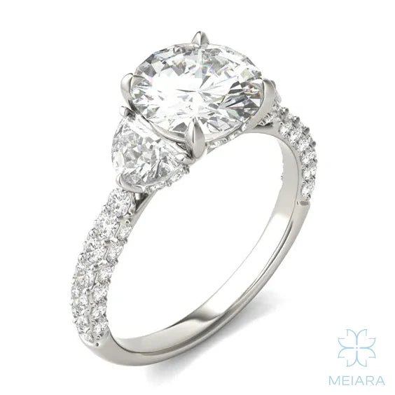 Lume Round Three-Stone Ring