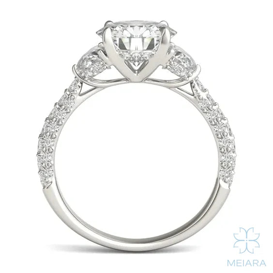 Lume Round Three-Stone Ring