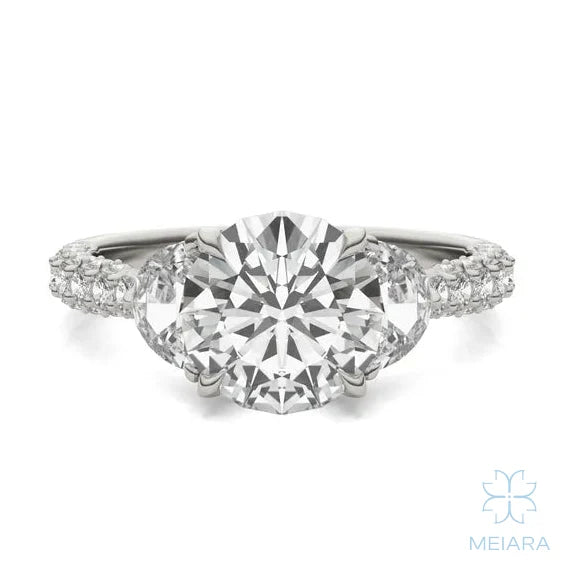 Lume Round Three-Stone Ring