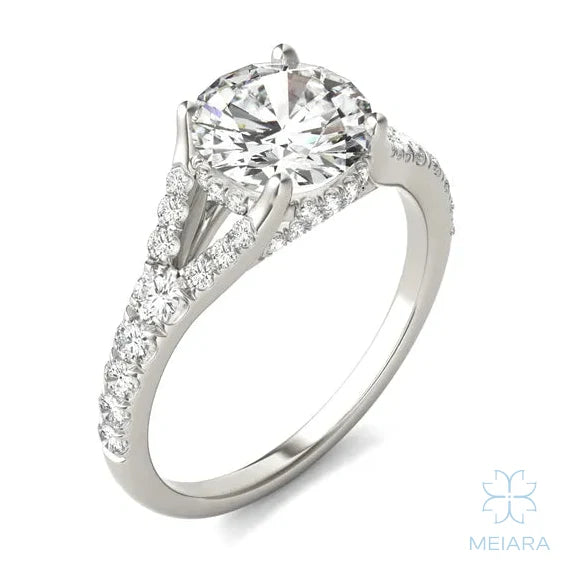 Eve Round Brilliant Duo Engagement Ring