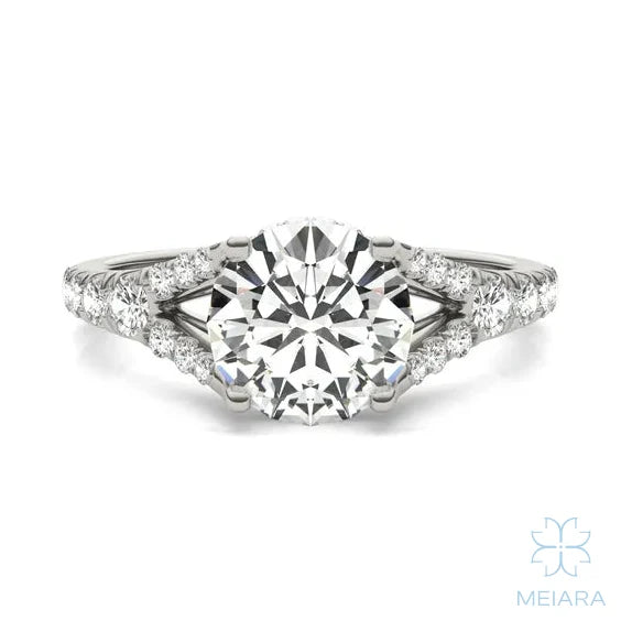 Eve Round Brilliant Duo Engagement Ring