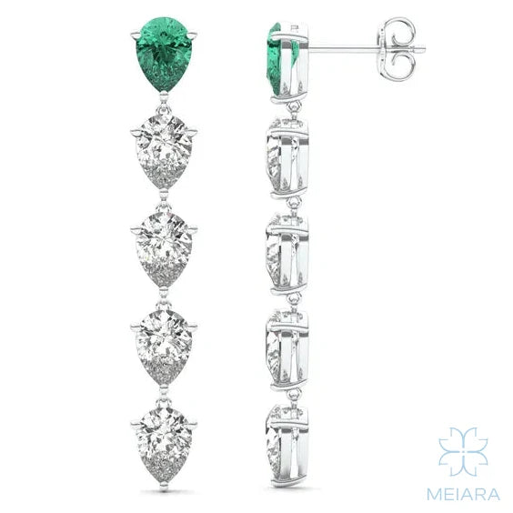 Aria Emerald Drop Earrings
