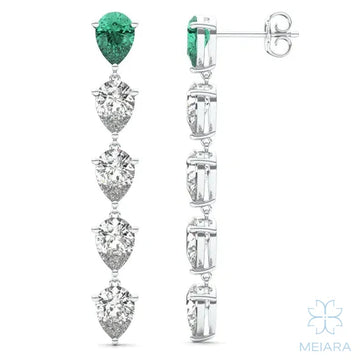 Aria Emerald Drop Earrings