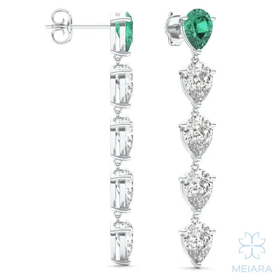 Aria Emerald Drop Earrings