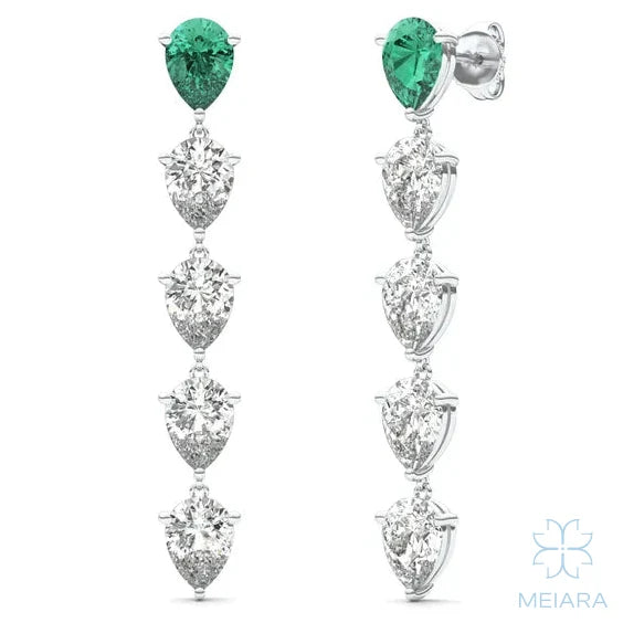 Aria Emerald Drop Earrings