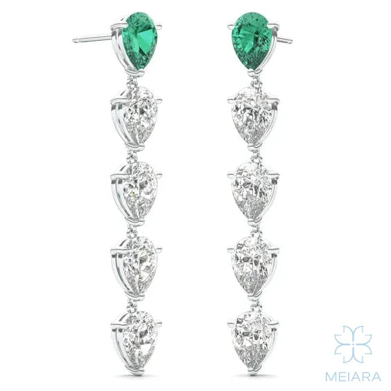 Aria Emerald Drop Earrings