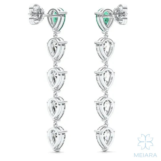 Aria Emerald Drop Earrings