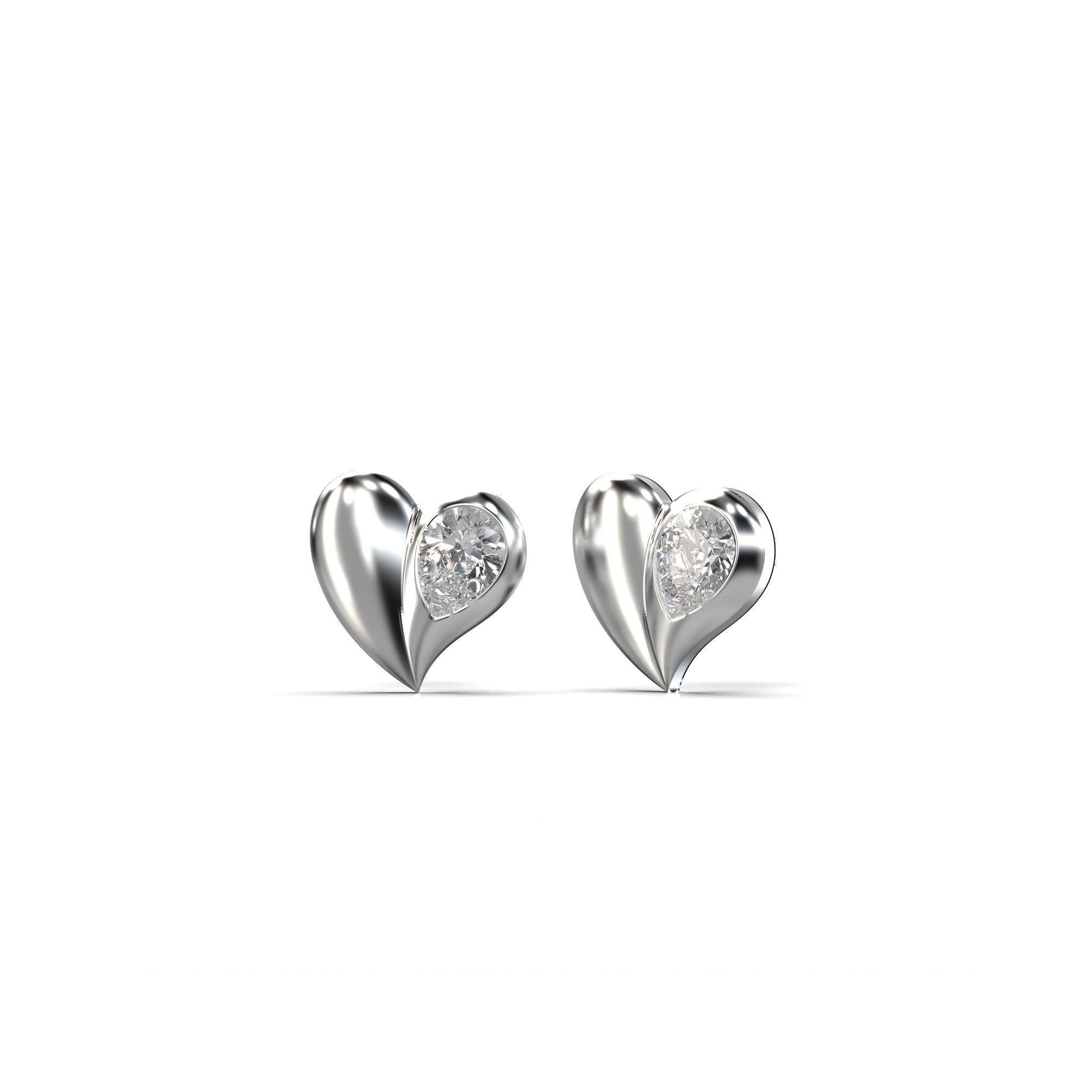 Eve Heart Radiance Stud Earrings
