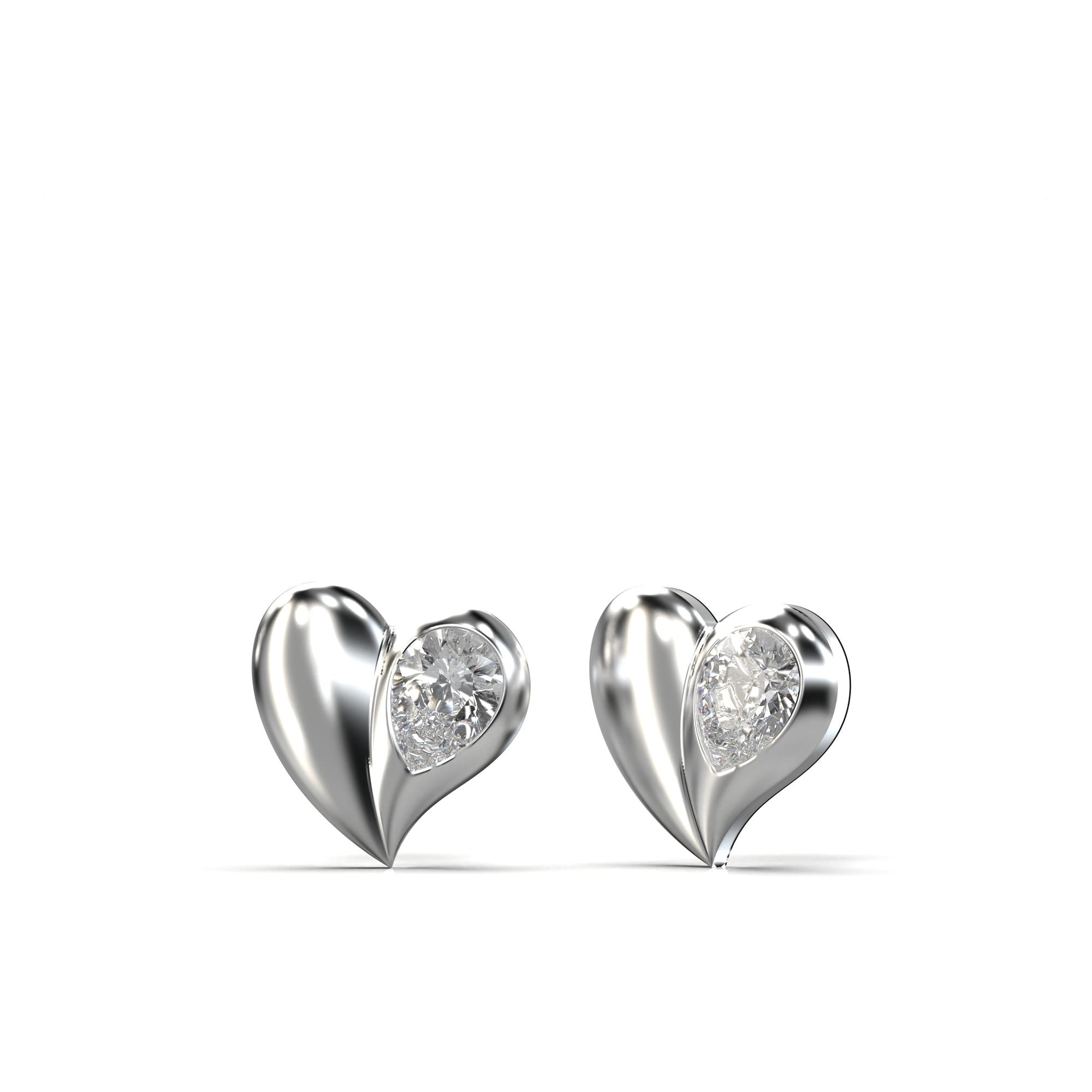 Eve Heart Radiance Stud Earrings